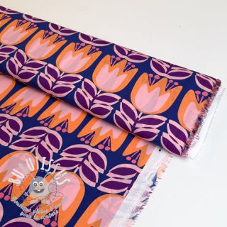 Viscose ECOVERO Flowers Celia cobalt