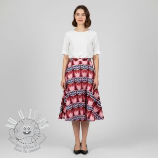 Viscose ECOVERO Flowers Celia burgundy