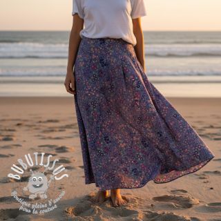 Viscose ECOVERO Flowers Galia purple