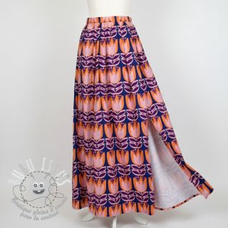 Viscose ECOVERO Flowers Celia cobalt