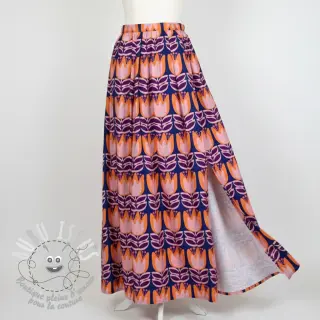 Viscose ECOVERO Flowers Celia cobalt