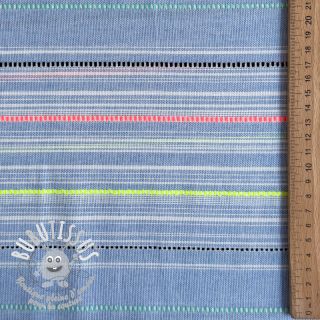 Tissu coton YARN DYED NEON Stripe summer