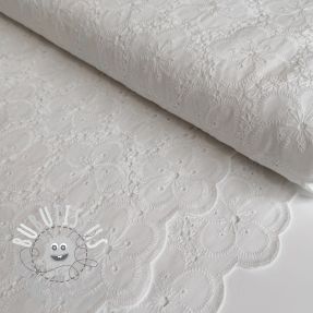 Tissu coton EMBROIDERY 2 side Camelia