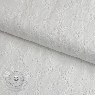 Tissu coton EMBROIDERY 2 side Camelia