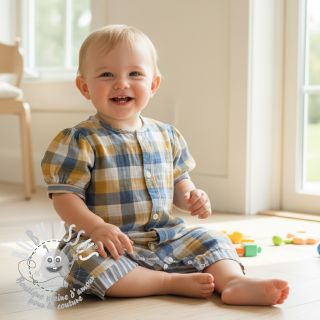 Tissu double gaze/mousseline DOUBLE SIDED Summer Check