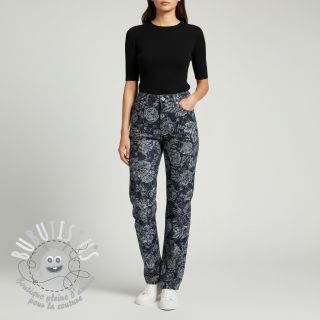 JEANS DENIM JACQUARD Flowie