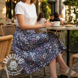 Tissu coton JEANS Hearts