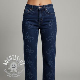 JEANS DENIM JACQUARD Butterflies