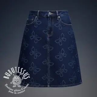 JEANS DENIM JACQUARD Butterflies