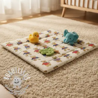 Tissu déco Linenlook Teddy Bear Cosy digital print