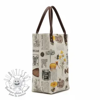 Tissu déco Linenlook Bee Honey Recipe digital print