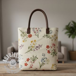 Tissu déco Linenlook Delicate Floral Field digital print