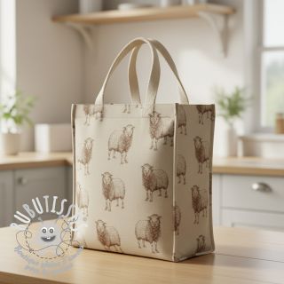 Tissu déco Linenlook Pen Drawing Sheep digital print