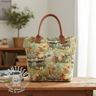 Tissu déco GOBELIN premium Playful Easter Scene