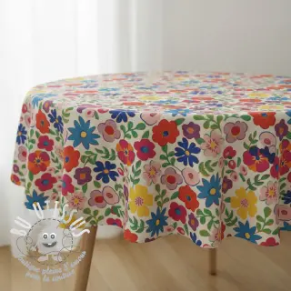 Tissu déco Linenlook Flower Fiesta Field digital print