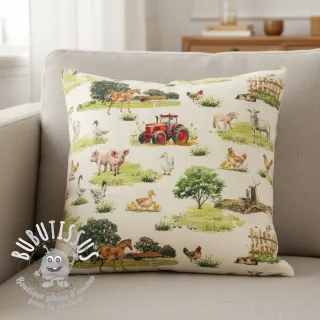 Tissu déco Cosy Farm Animals digital print