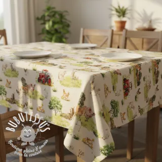 Tissu déco Cosy Farm Animals digital print