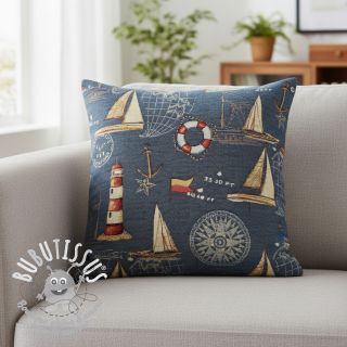 Tissu déco GOBELIN premium Coast Lighthouse Sea