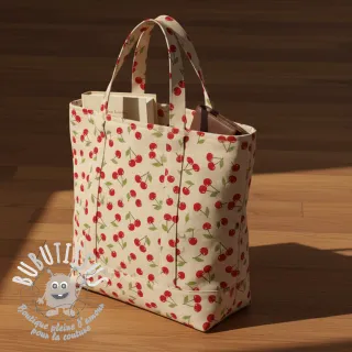 Tissu déco Linenlook premium Cherry Happy Joy