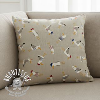 Tissu déco Linenlook premium Seagull dress up