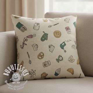 Tissu déco Linenlook premium Bake Off Doodle