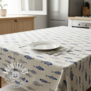 Tissu déco Linenlook premium Fish Swimming School