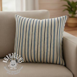 Tissu déco Linenlook premium Wavy Art Stripe