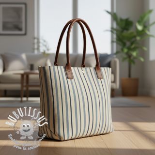 Tissu déco Linenlook premium Wavy Art Stripe