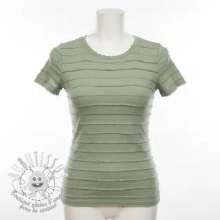 Jersey RUFFLES sage