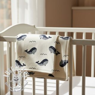 Sweat envers minkee JOGGING Whales ecru