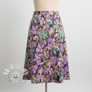 Tissu coton VISCOSE Flowers cobalt