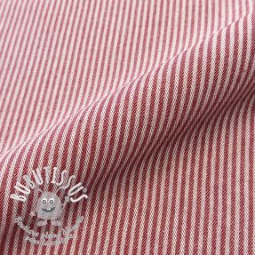 Tissu déco DOBBY Colored stripe cherry
