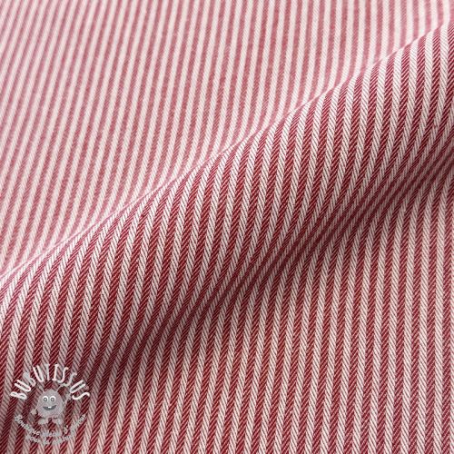 Tissu déco DOBBY Colored stripe cherry