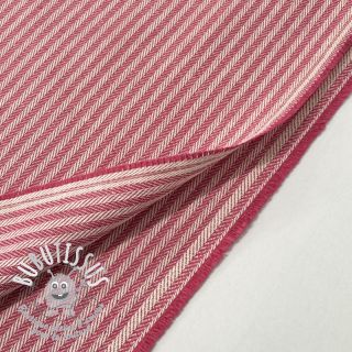 Tissu déco DOBBY Colored stripe fuchsia