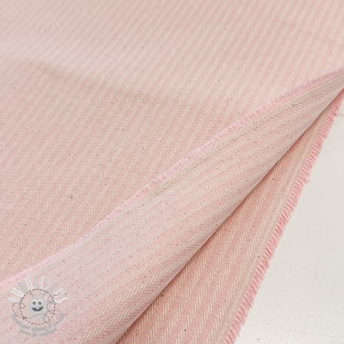 Tissu déco DOBBY Colored stripe light pink