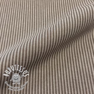 Tissu déco DOBBY Colored stripe coffee