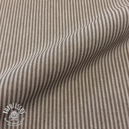 Tissu déco DOBBY Colored stripe coffee