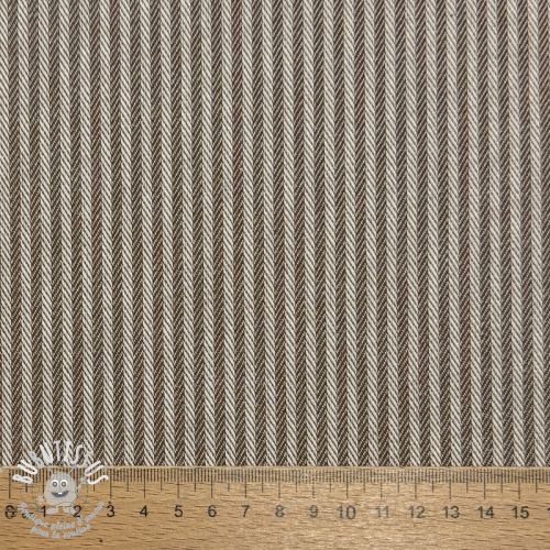 Tissu déco DOBBY Colored stripe coffee