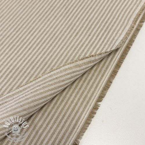 Tissu déco DOBBY Colored stripe sand