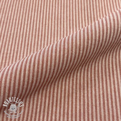 Tissu déco DOBBY Colored stripe dark orange