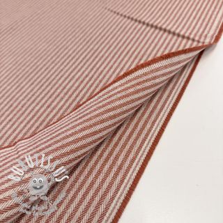 Tissu déco DOBBY Colored stripe dark orange