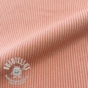 Tissu déco DOBBY Colored stripe coral