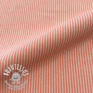 Tissu déco DOBBY Colored stripe coral