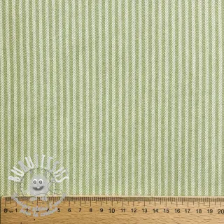 Tissu déco DOBBY Colored stripe light green