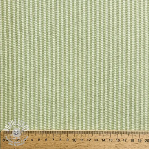 Tissu déco DOBBY Colored stripe light green