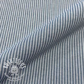 Tissu déco DOBBY Colored stripe blue