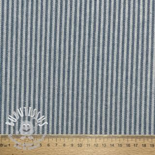 Tissu déco DOBBY Colored stripe blue