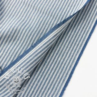 Tissu déco DOBBY Colored stripe blue