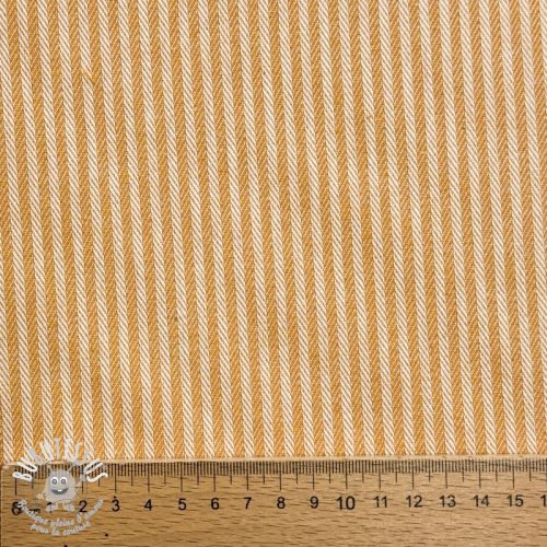 Tissu déco DOBBY Colored stripe ochre
