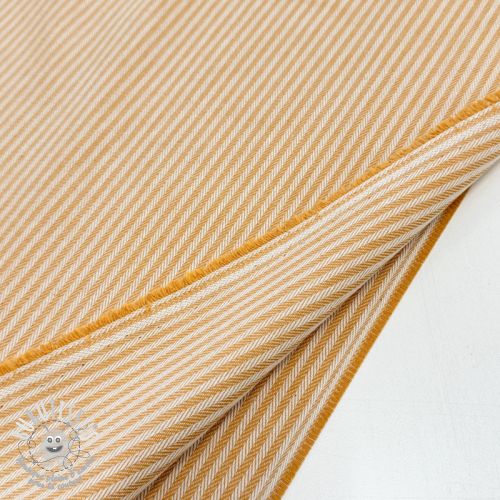 Tissu déco DOBBY Colored stripe ochre